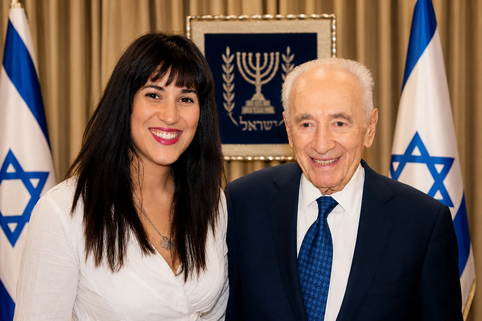 עדן הולן עם שמעון פרס